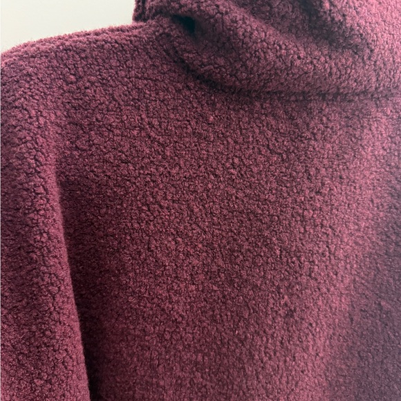 Minna Minimalist Wool Fleece Jacket Burgundy - 3XL - Picture 5 of 5